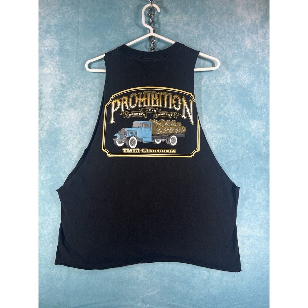 Y2K VTG Vintage Prohibition Muscle Tank Top Mens Crew Neck